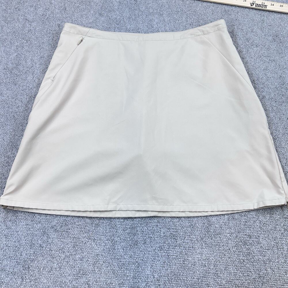 Patagonia Duway Skort Womens 12 Tan Hiking Travel Outdoor Zip Pocket Stretch - Picture 2 of 9